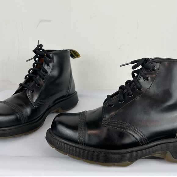 RARE Doc Martens NP5D Black Leather Boots Made in England UK Sz 8 - Picture 6 of 13
